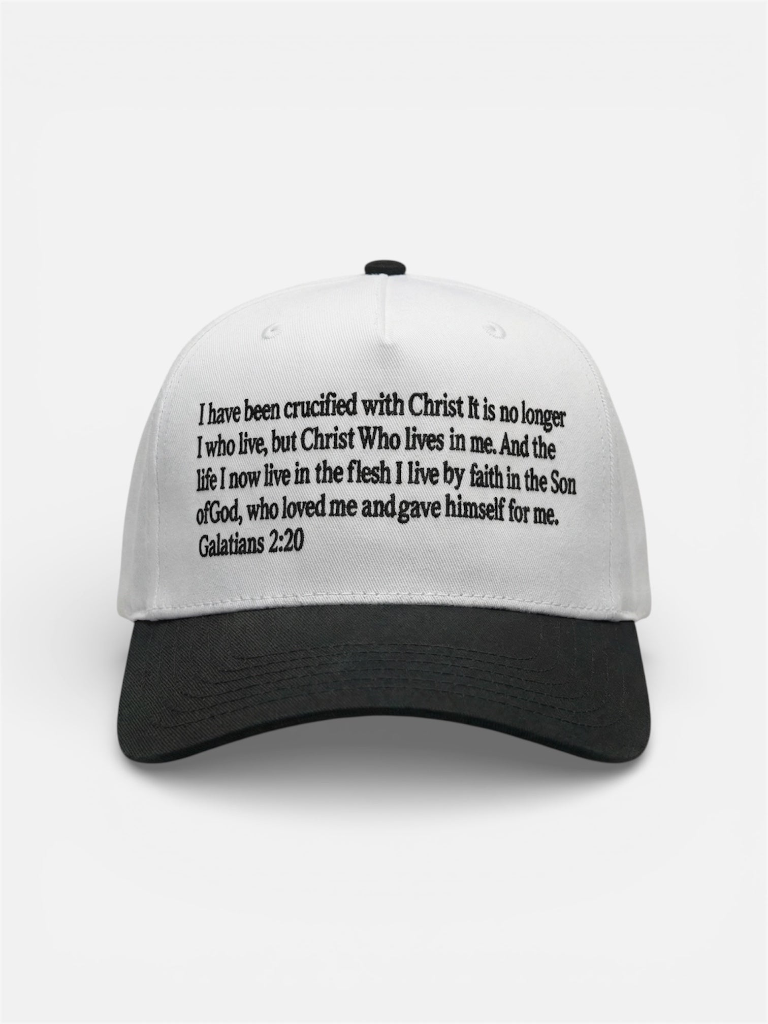 Galatians 2:20 Snapback (White/Black)